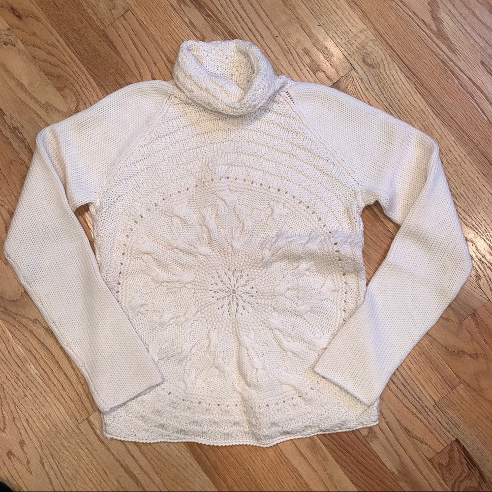 Magaschoni Cream Turtleneck Sweater